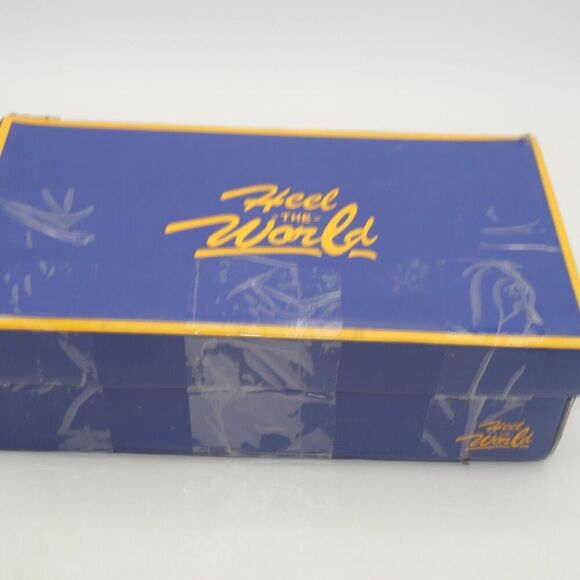 NEW Heel The World Women's 9 Nude Tan Beige Strappy Lace Up Chunky Heels - Picture 11 of 11